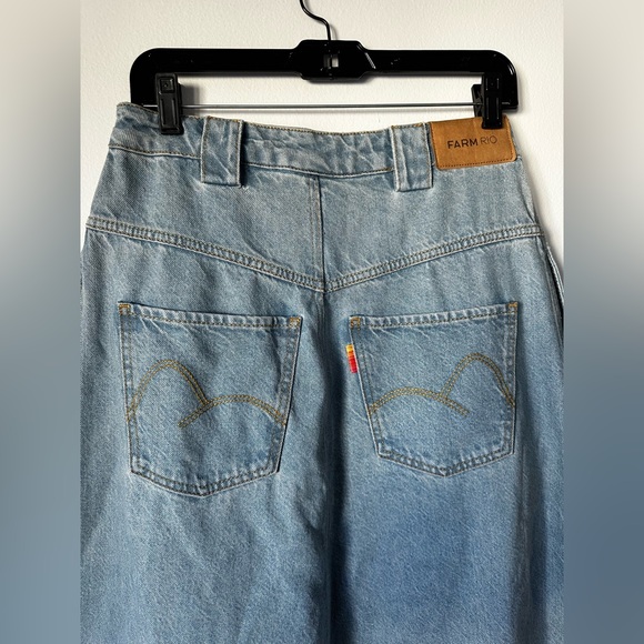 FARM RIO  LONG DENIM SKIRT - Picture 5 of 11